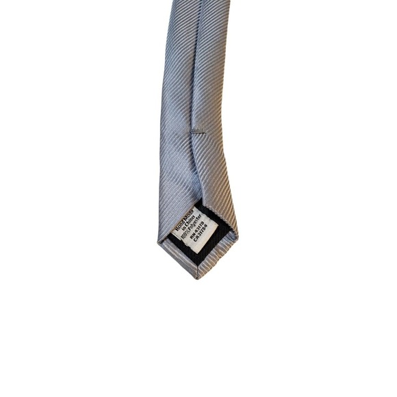 Geoffrey Beene Repp Gray 100% Silk Luxury Men Neck Tie Wedding Business Everyday - Picture 7 of 12